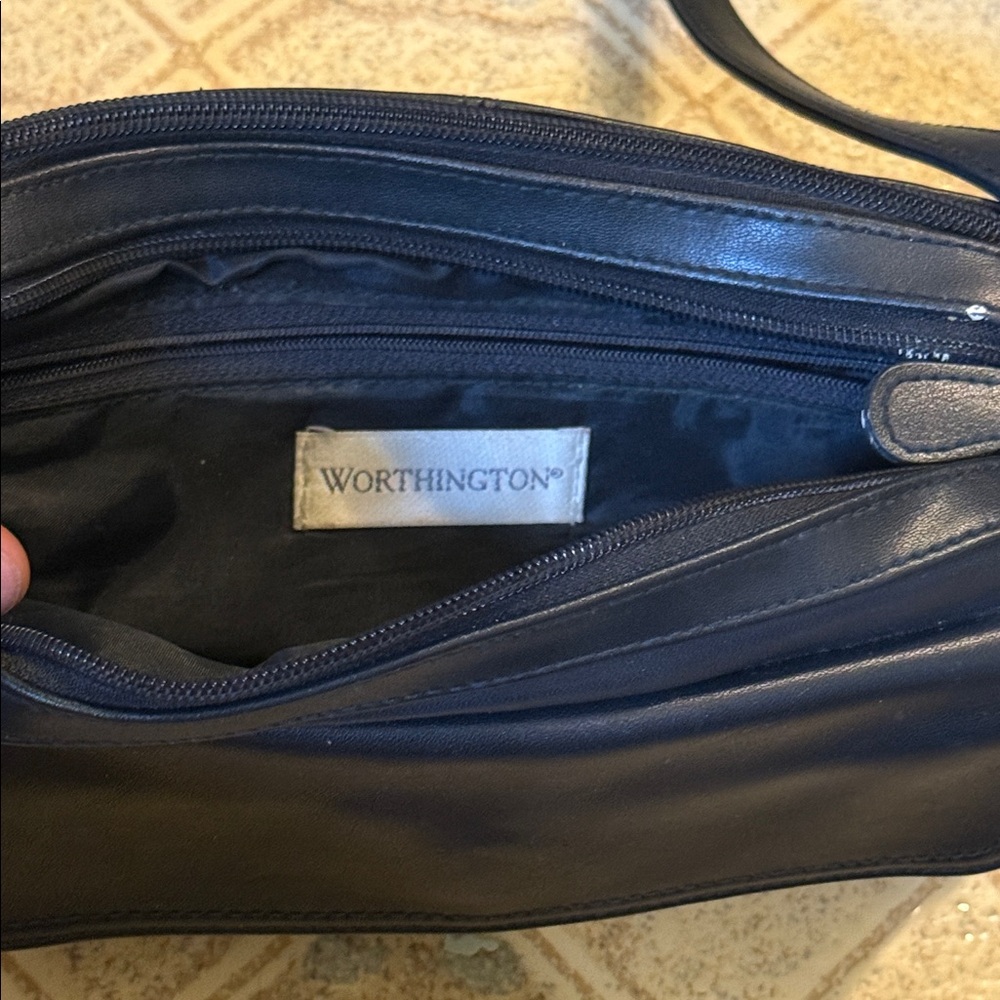 Worthington Black Leather Crossbody Bag - Picture 6 of 8